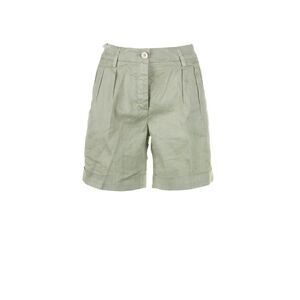 RE-HASH Women's Pleated Linen Blend Cuffed Shorts Women MELA Pants